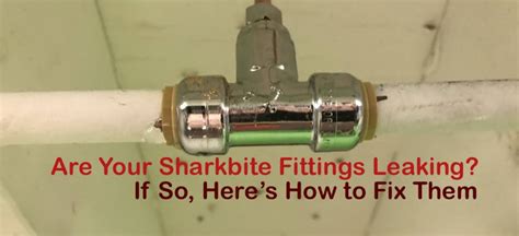 do smartex fittings leak|Leaks in SharkBite Push Fittings and How to Prevent。